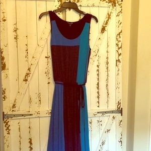 Color block Maxi Ann Taylor Dress